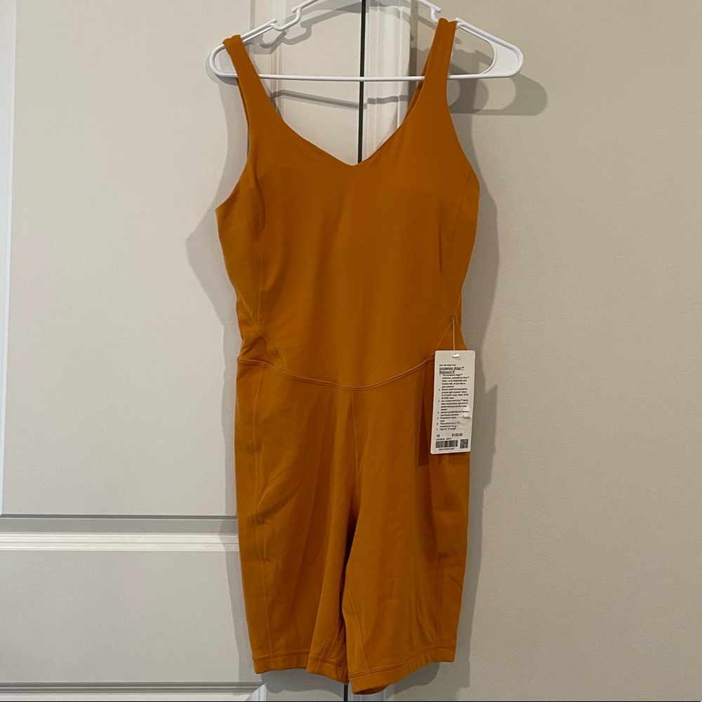lululemon Align Bodysuit 8" Autumn Orange NWT Size 10